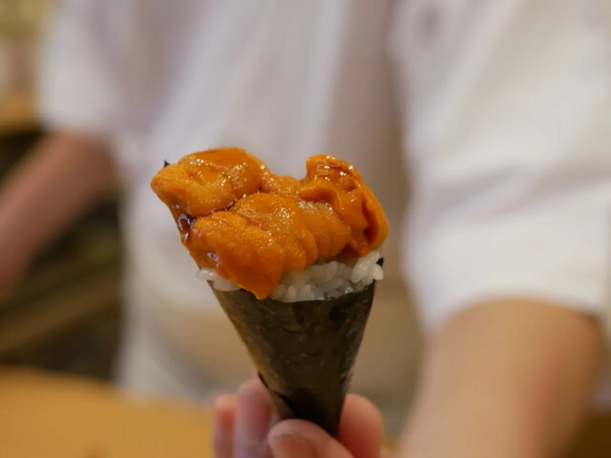 匠 鮨 おわな ウニ手巻き