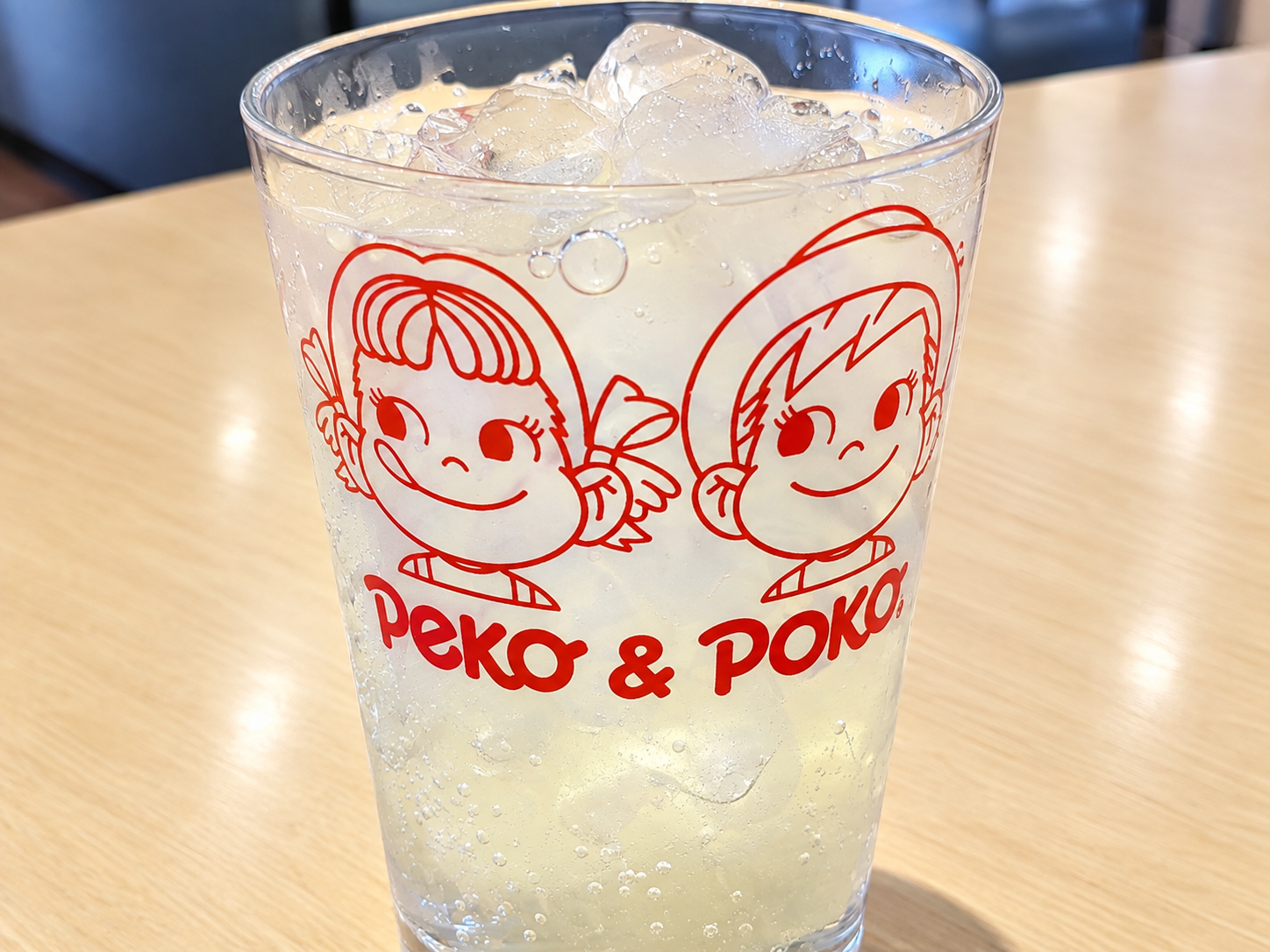 不二家レストラン 西永福店 ペコちゃんグラス